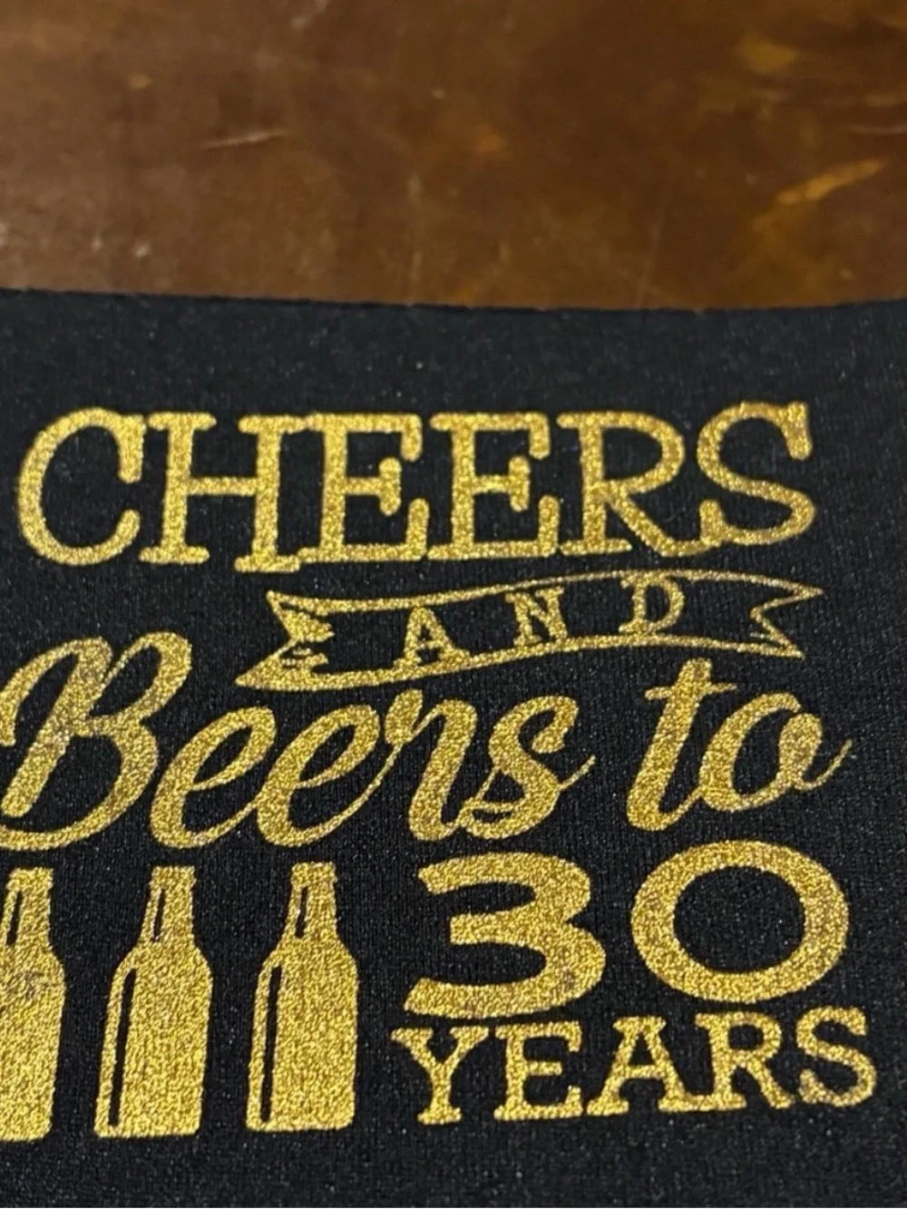 Cheers and Beers to 30 Years Black Gold Can Cooler